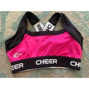 Chasse Cheer Bra Pink Black Youth M